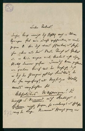 Brief vom 13. November 1878