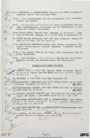 Handzeichnungen (Nr. 142-297)