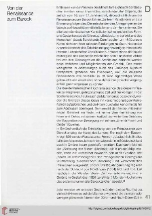 Von der Renaissance zum Barock