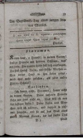 Am Begräbnis-Tag eines jungen braven Mannes