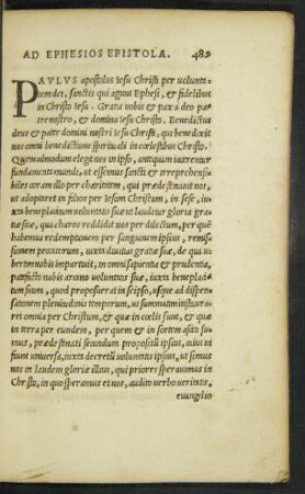 Ad Ephesios Epistola.
