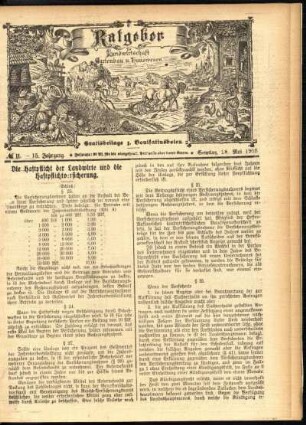 Ausgabe vom Sonntag, den 28. Mai 1905.