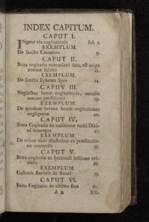 Index Capitum.