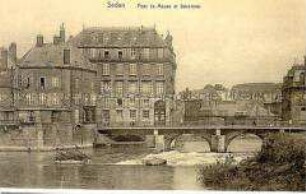 Maas-Brücke in Sedan, mit Wehranlage