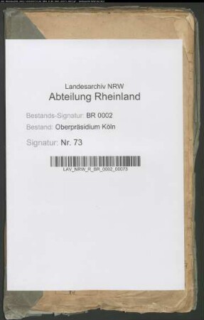 Allerhöchste Kabinetts-Ordre vom 13. März 1816, betreffend die Organisation des königl. Oberpräsidiums und der königl. Regierungen.