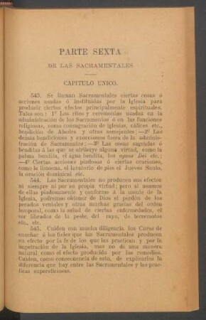 Parte sexta. - De las Sacramentales.