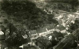 Frankenstein: Blick von der Ruine aufs Dorf. Nach einer Aufnahme von Frl. Mühlmeyer