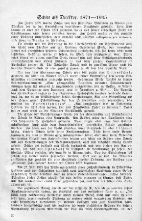 Schlee als Direktor, 1871 - 1905