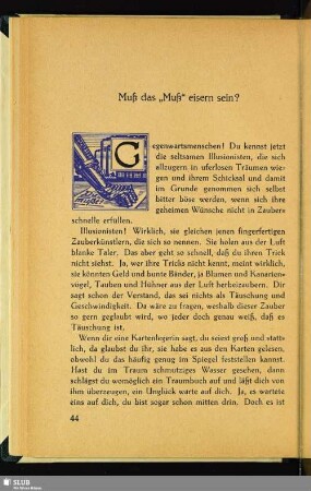 Muß das „Muß“ eisern sein?
