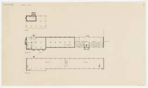 Studienarbeiten: Entwurf, Tabakfabrik, Grundrisse, 1:200