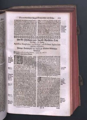 An St. Philippi und Jacobi Aposteln-Tag.