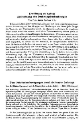 Über Präzessionsbewegungen zonal driftender Luftringe