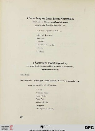 1 Sammlung Hamburgensien
