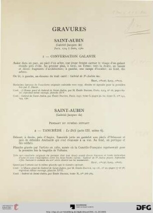 Gravures (Nr. 1-4) avec planches I-II