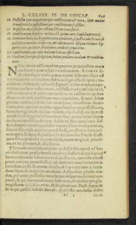 Nunc venio ad secundam partem principalem materiae ...