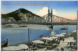 Budapest. Donaubild mit Blocksberg und Franz-Josephs-Brücke