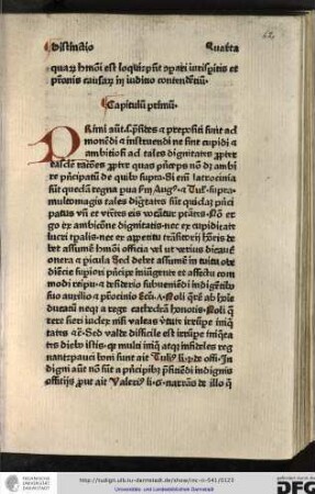 Primi autem scilicet presides et prepositi sunt admonendi et instruendi ne sint cupidi et ambitiosi ad tales dignitates...