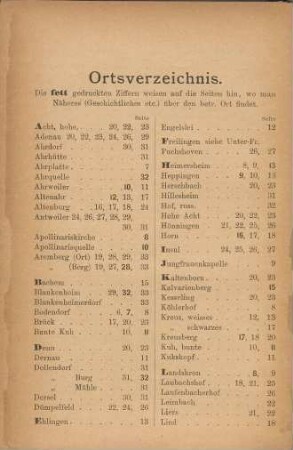 Ortsverzeichnis