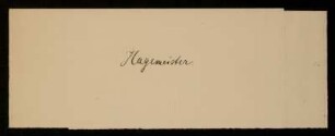 18: Hagemeister. [Umschlag für die Briefe Emanuel Friedrich Hagemeisters]