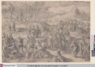 [Golgatha; Golgotha, Mt. 27, 33-56; Mk. 15, 22-41; Lk. 23, 33-49; Joh. 19, 17-37]
