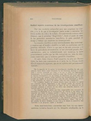 Radical aspecto económico de las investigaciones científicas