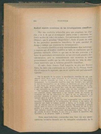 Radical aspecto económico de las investigaciones científicas