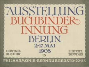 Ausstellung Buchbinderinnung 1908