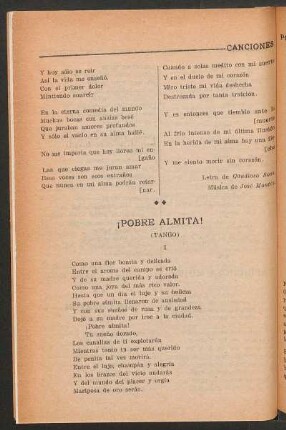 ¡Pobre almita! : (Tango)