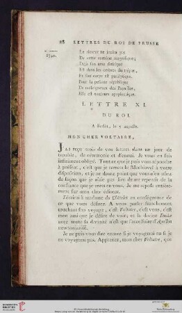 (Lettre XI - XX)