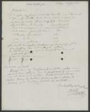 Brief von Paul Reinsch an Unbekannt