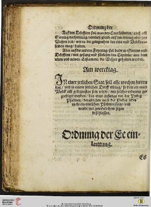 Ordnung der Ee einlaittung