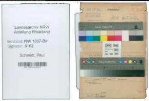 Entnazifizierung Paul Schmidt , geb. 04.01.1901 (Landarbeiter)