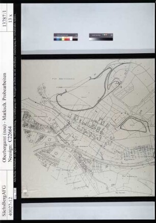 Erzgebirgischer Steinkohlen-Aktienverein bei Zwickau, Muldengebiet im Südfeld bei Bockwa, Schedewitz und Cainsdorf; Nivellementsplan 1936
