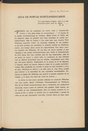 Guía de poetas norteamericanos