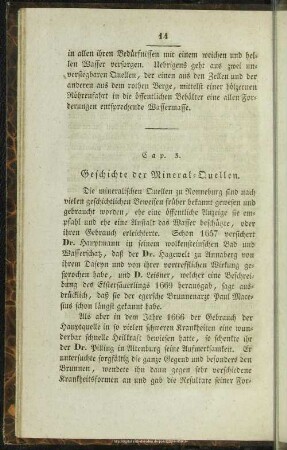 Cap. 3. Geschichte der Mineral-Quellen