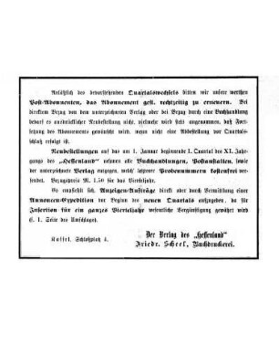 Information für Abonnenten
