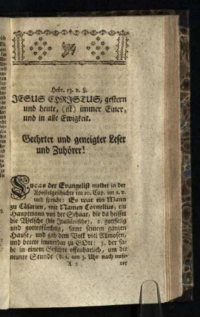 Geehrter und geneigter ...