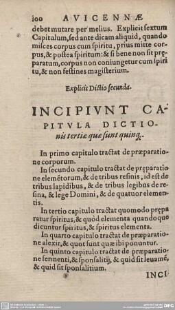 Dictio Tertia.