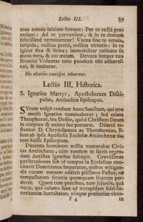 87-100, Lectio III