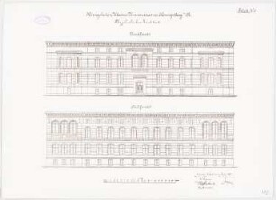 Physikalisches Institut der Albertus-Universität Königsberg: S-, N-Ansicht 1:100