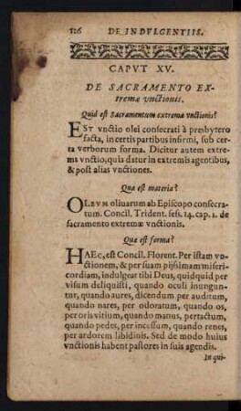 Caput XV. De Sacramento Extremae unctionis
