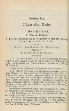 Zweiter Teil. Materielles Recht.