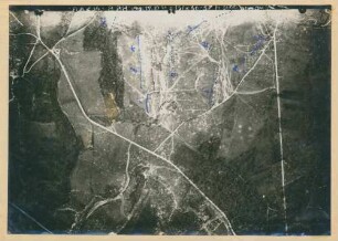 Foto der Stellungen westlich von Moulins (Luftbild)
