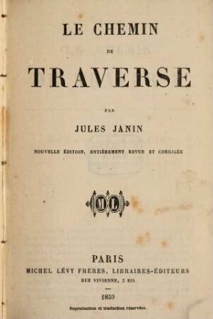 Le chemin de traverse