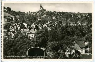 Oberschlema. Blick nach Schneeberg