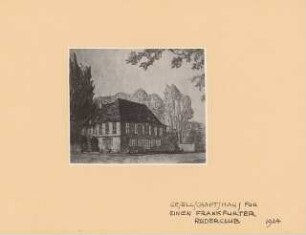 Gesellschaftshaus für einen Ruderclub, Frankfurt/Main: Perspektivische Außenansicht