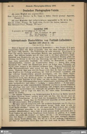 Internationale Musterblätter von Portrait-Aufnahmen