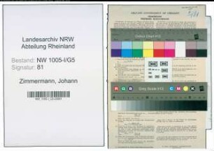 Entnazifizierung Johann Zimmermann , geb. 14.08.1919 (Laborant)