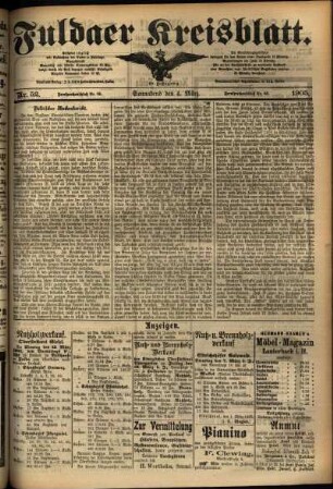 Zweite Ausgabe vom Samstag, den 04. März 1905.