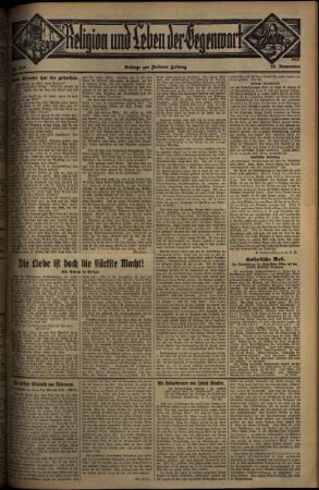 Dritte Ausgabe vom Sonntag, den 23. November 1930.